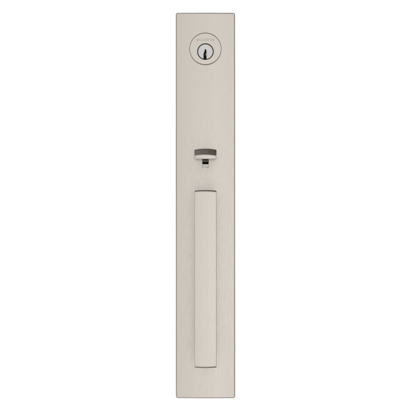 Baldwin Santa Cruz Emergency Egress Handleset, Satin Nickel