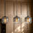 3 - Light Glass Globe Kitchen Island Pendant Light