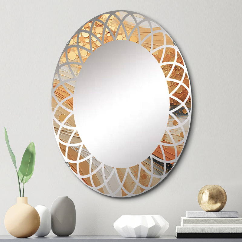 Thortonville - Miroir mural moderne ovale, 30 po x 20 po