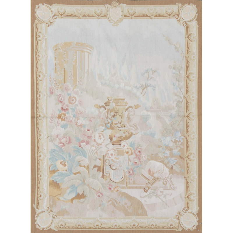 Hand-Knotted High-Quality Gold and Gray Area Rug