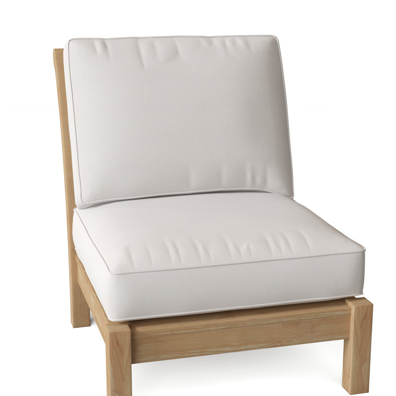 Chelsea Outdoor Teak Lounge Chair, Sailcloth Salt