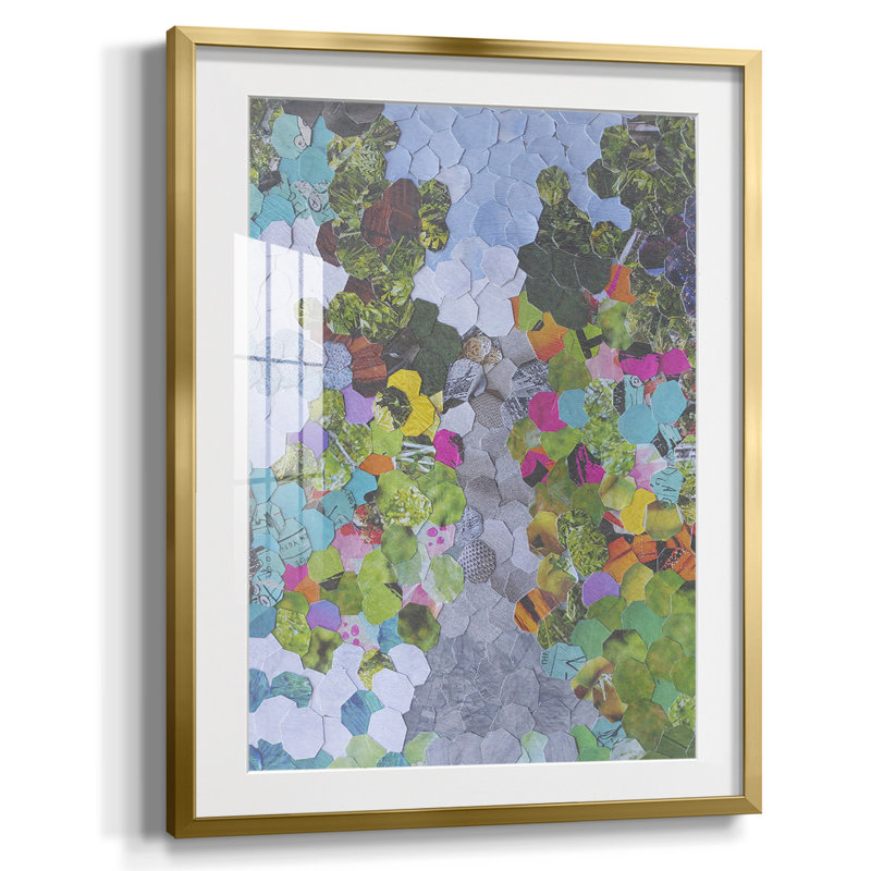 Oiseaux I, reproduction encadrée, Blanc, Papier avec cadre doré