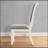 Belleza Antique White Solid Wood Upholstered Dining Chairs, Set of 2, Combining Classic Elegance with Modern Comfort and Durability