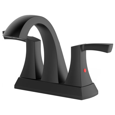 Centerset 2-handle Bathroom Faucet with Drain Assembly