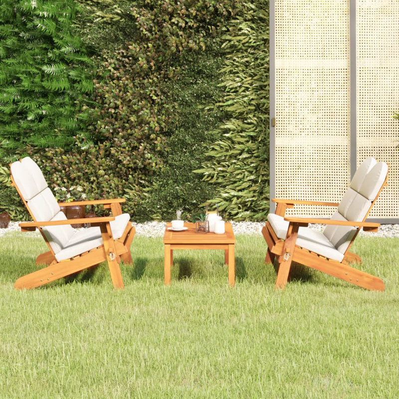 Chaise Adirondack en bois massif Bronda, gris