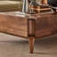 Table basse luxueuse en noyer noir clair