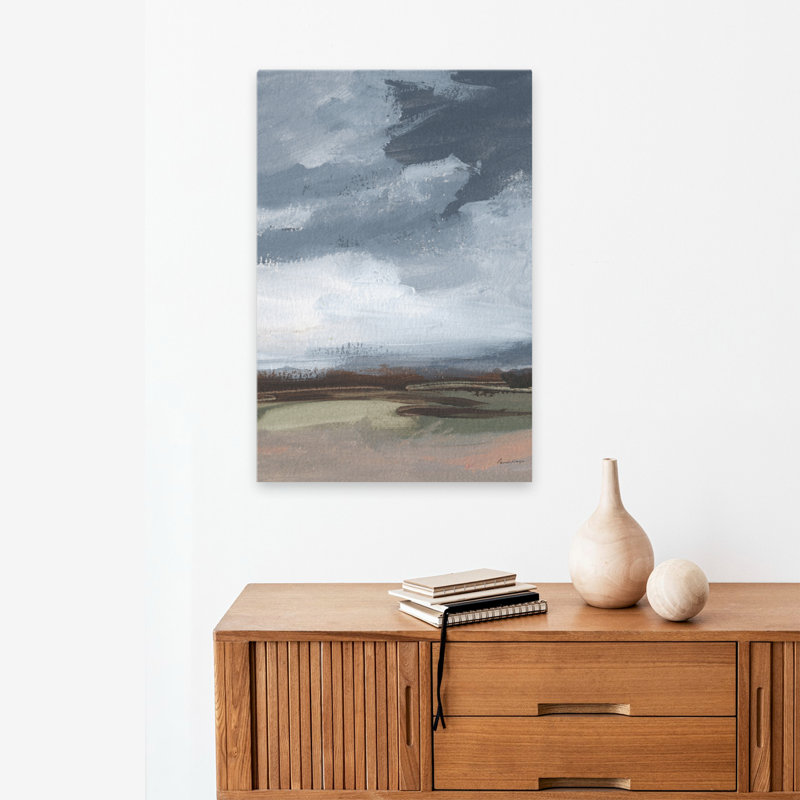 Contreventement - champ abstrait de nuages bruns, H 24 po x l 16 po