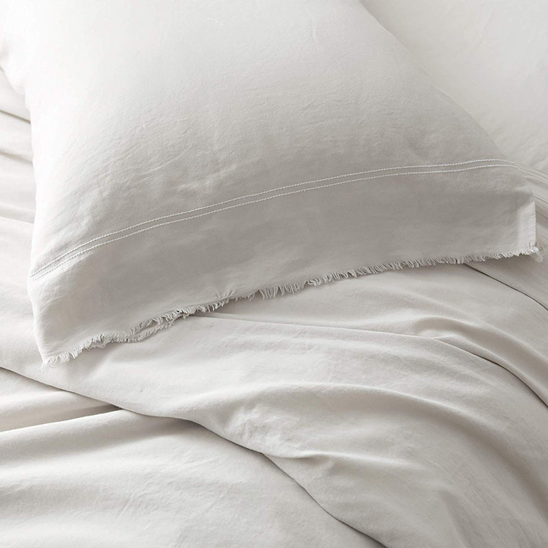 Ensemble de draps en satin de coton 300 fils fabriqué au Portugal, Grand