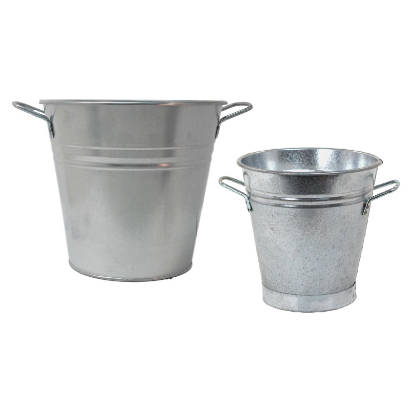 Nohoff Metal Pot Planter, Silver