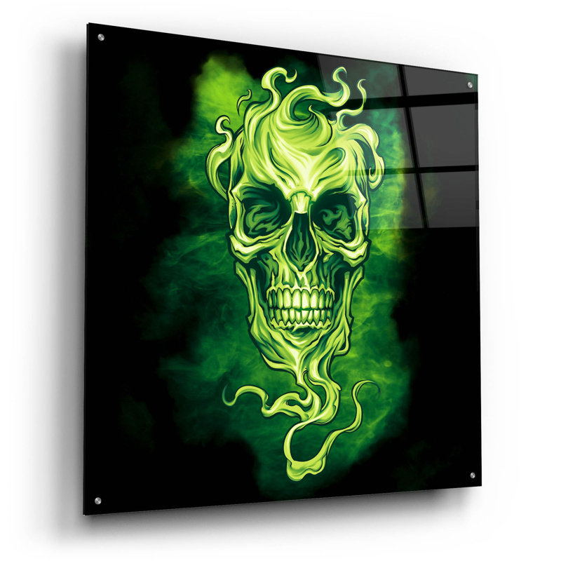 " Smoky Skull " by Flyland Designs, 36" H x 36" W x 0.2" D