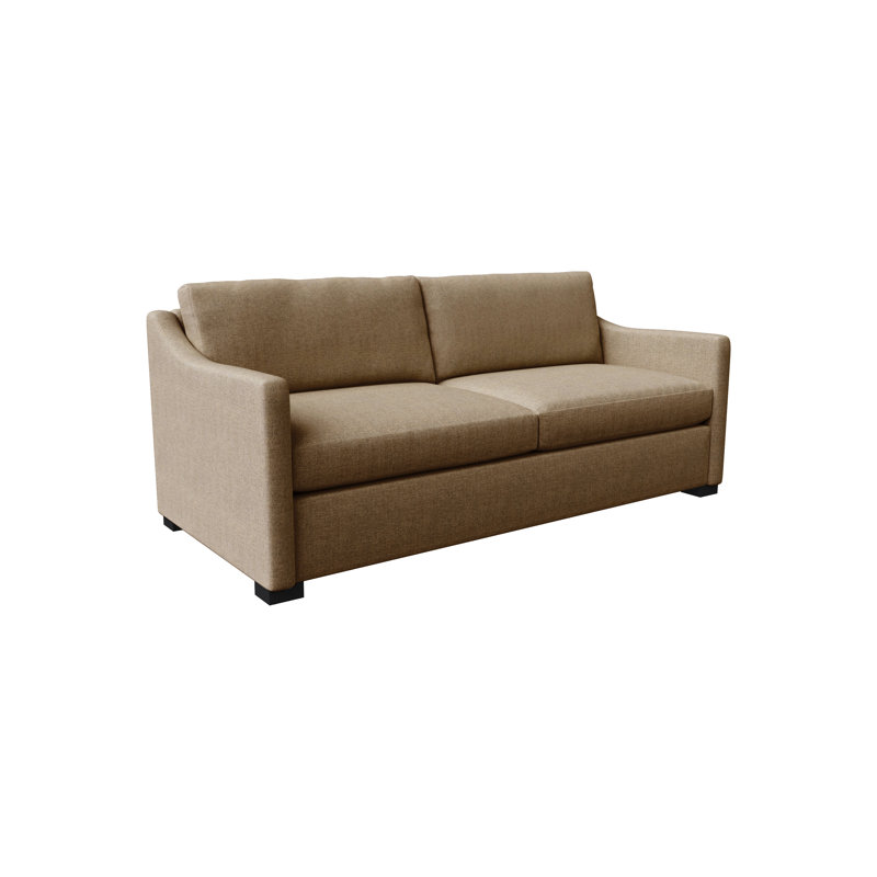 Canapé moelleux 95 po gris, Revolution® en lin brun, H 34 po x l 95 po x P 44 po