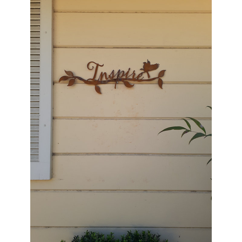 Enseigne murale inspire rustique en métal ellise
