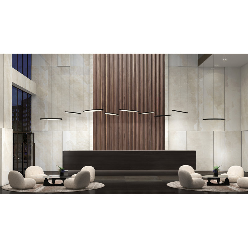 Bogotà So Light, 1.5" H x 33.3" W x 23.91" D, Black/White Calacatta