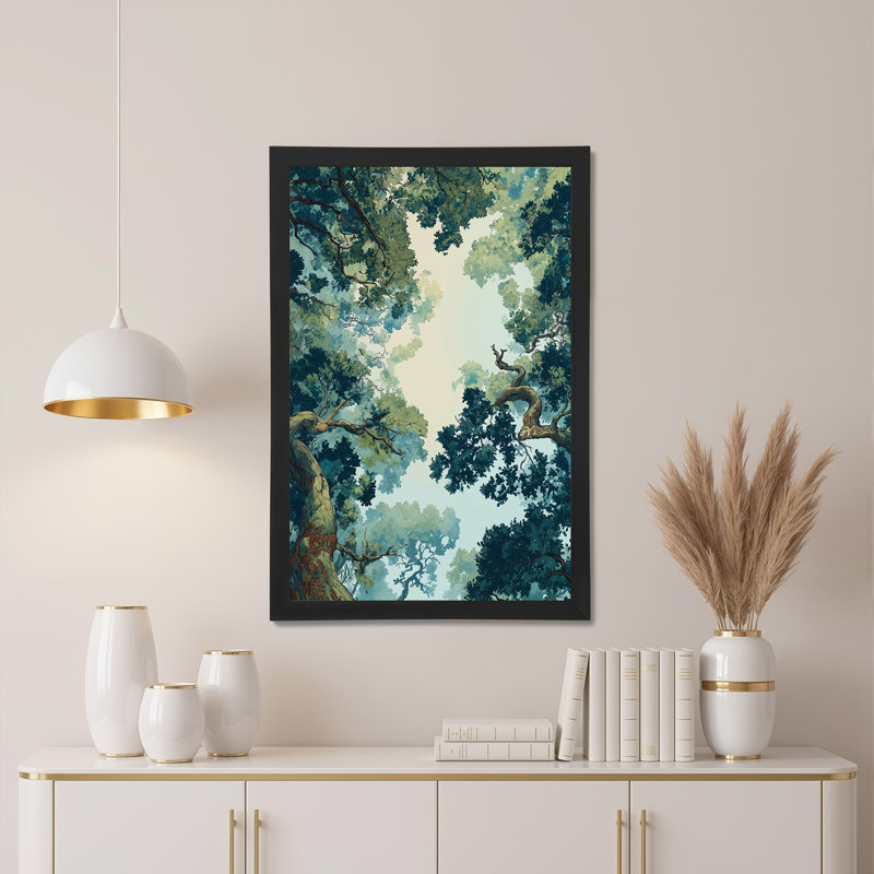 Toile bleu sarcelle et vert, H 36 po x l 24 po