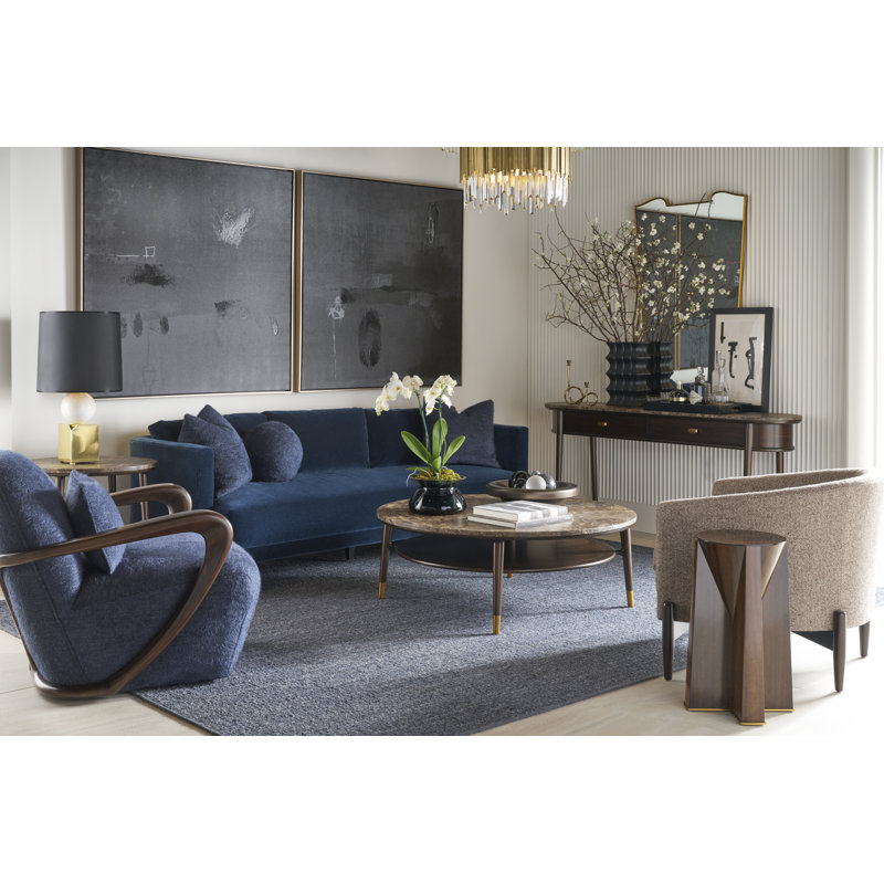 Curzon Marble Top Console Table, Fumed, Fumed