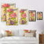 «Pink and Purple Wildflowers II», reproduction sur toile encadrée-1163834221-1163834214