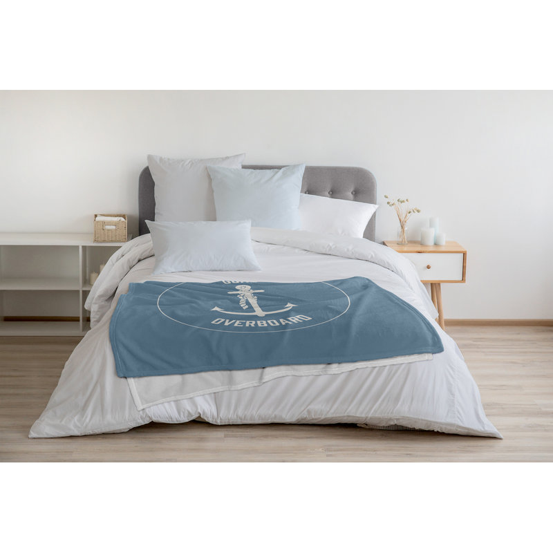 Jeté polaire Nautical Nights, L 30 po x L 40 po, Gris fumée cendré, 1.75