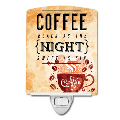 Coffee Sign Ceramic Night Light