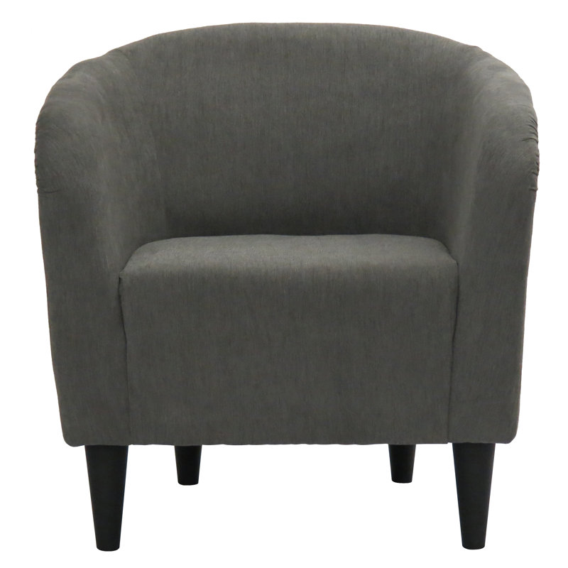 Fauteuil demi-tonneau de 29,50 po de largeur, Toulan en sergé graphite