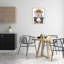 «Happy Fox with Coffee» encadré sur bois par Holly Siment, impression-109080352-109080353
