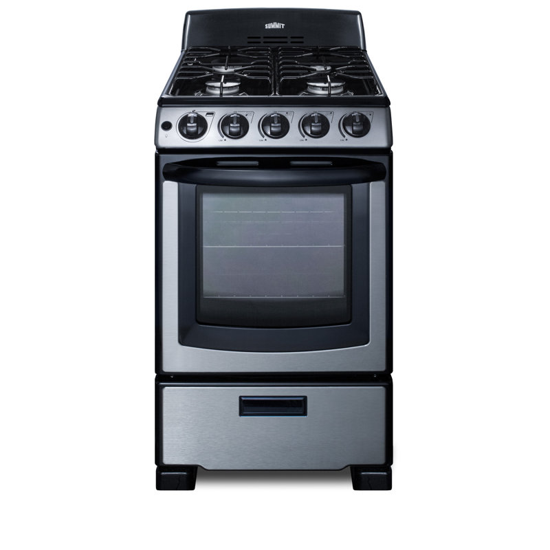 Summit Appliance 20" 2.3 Cubic Feet Gas Free Standing Range