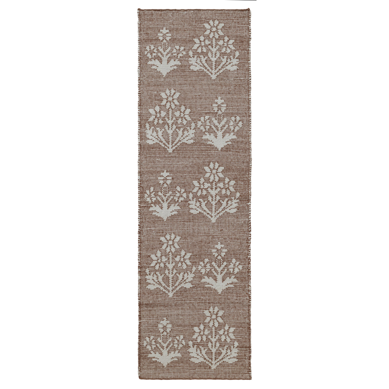 Heidi Botanical Flatweave Jute Rug, Clay, 2'6x8'