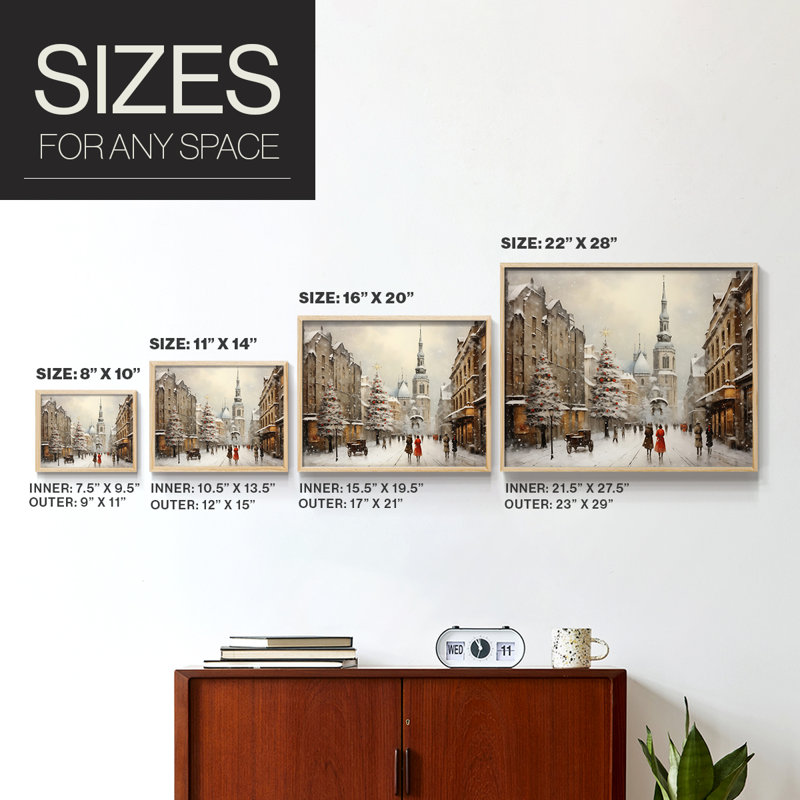 Chirstmas Art-CCCXLI -Framed Print - Restickable, H 16 po x l 20 po, Naturel