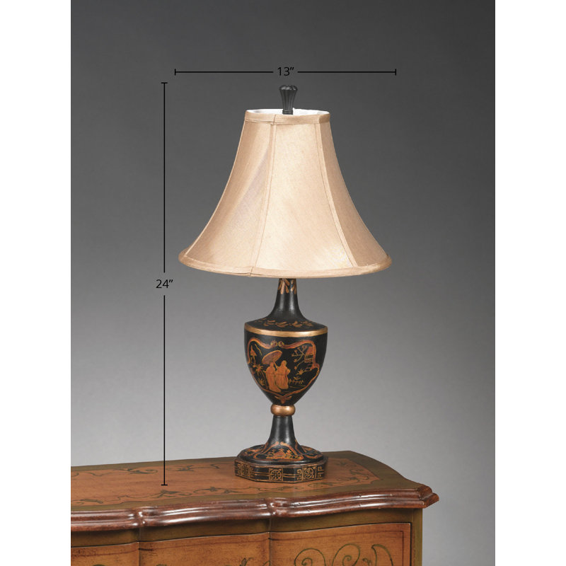 Lampe de table 24 "avec abat-jour Mouffetard, Rouge
