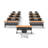 Benezar 17 Person Training Meeting Seminar Tables with Modesty Panels, 17 Chairs Complete 26 pc Set
