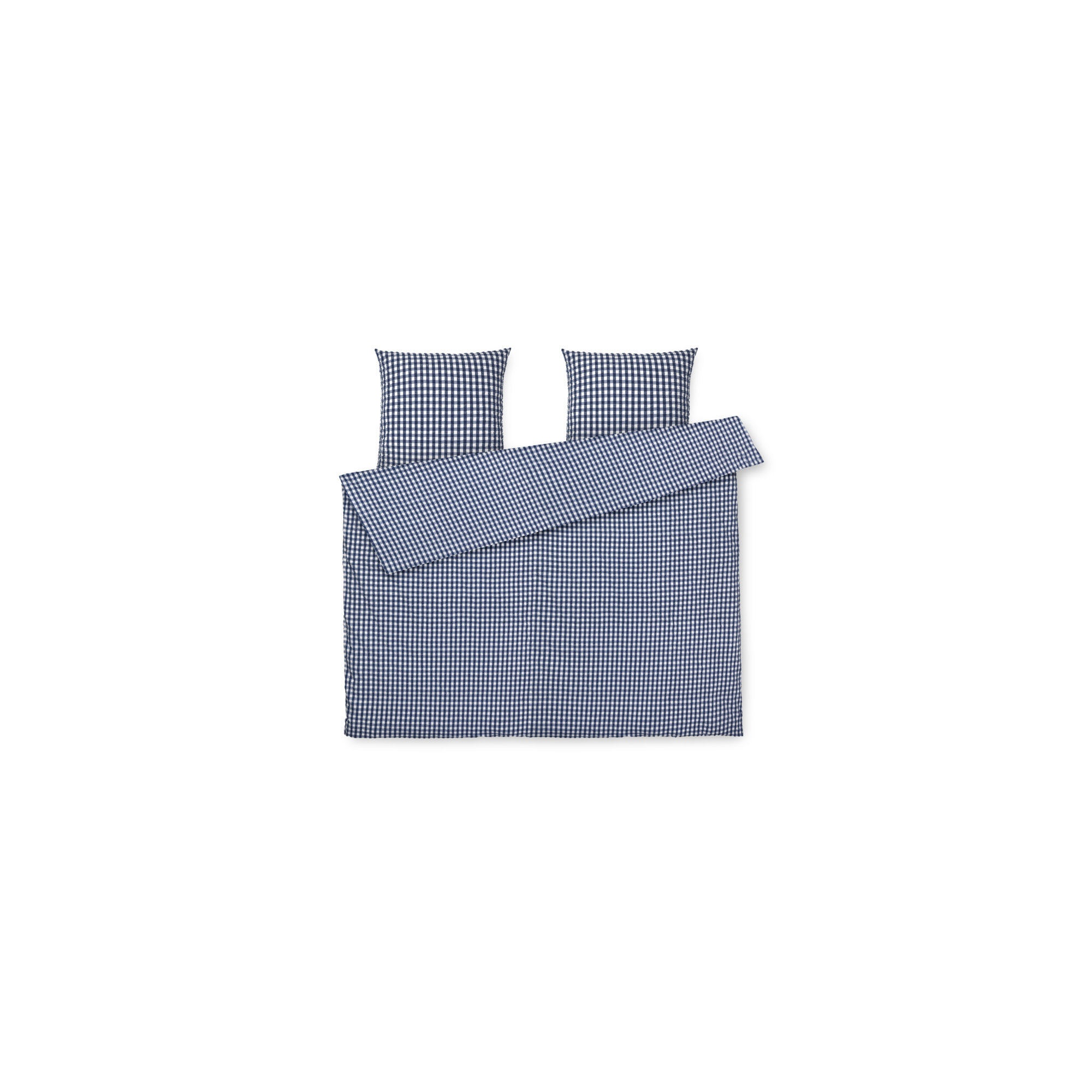 Baek And Bolge Organic Cotton Duvet Cover Set, Blue/White, Full / Double Duvet Cover + 2 Standard Pillowcases