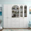 3 Drawer Entryway Storage Cabinet China Cabinet With Glass Doors