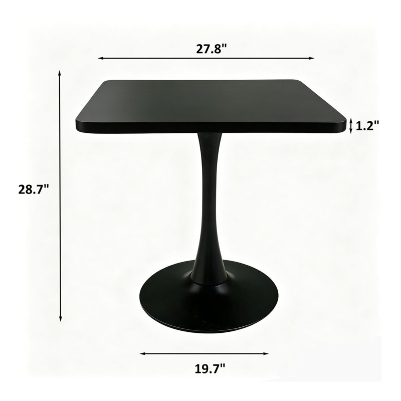 Square Dining Table, Black