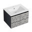 Meuble-lavabo mural 24 po avec lavabo en céramique et porte d'armoire à fermeture en douceur, ensemble KD