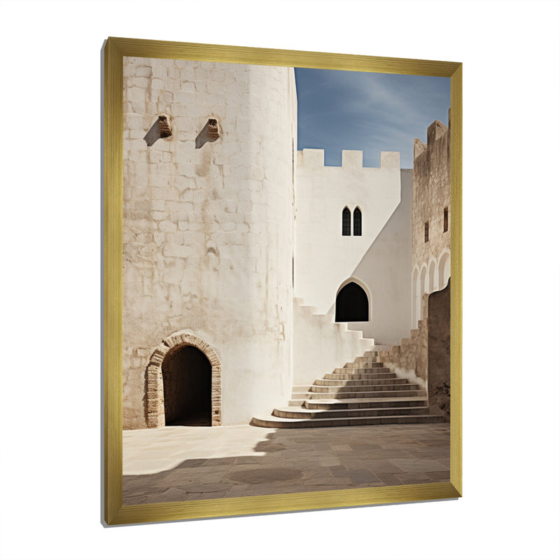 Benway Castles Minimalist Majesty V, reproduction d'art sur toile, H 32 po x l 24 po x P 1 po, Encadrement doré