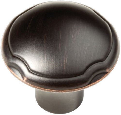 (Paquet de 5) 1-1 / 4 pouce Athènes Theo Knob Heirloom, Bronze / Cuivre