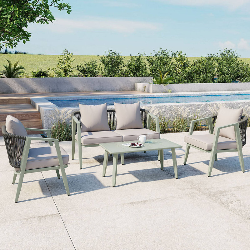 Ensemble de sièges d'extérieur durable et confortable, Vert