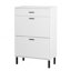 Armoire à chaussures moderne et multifonctionnelle avec 2 tiroirs rabattables, rangement pour chaussures autoportant-263562774