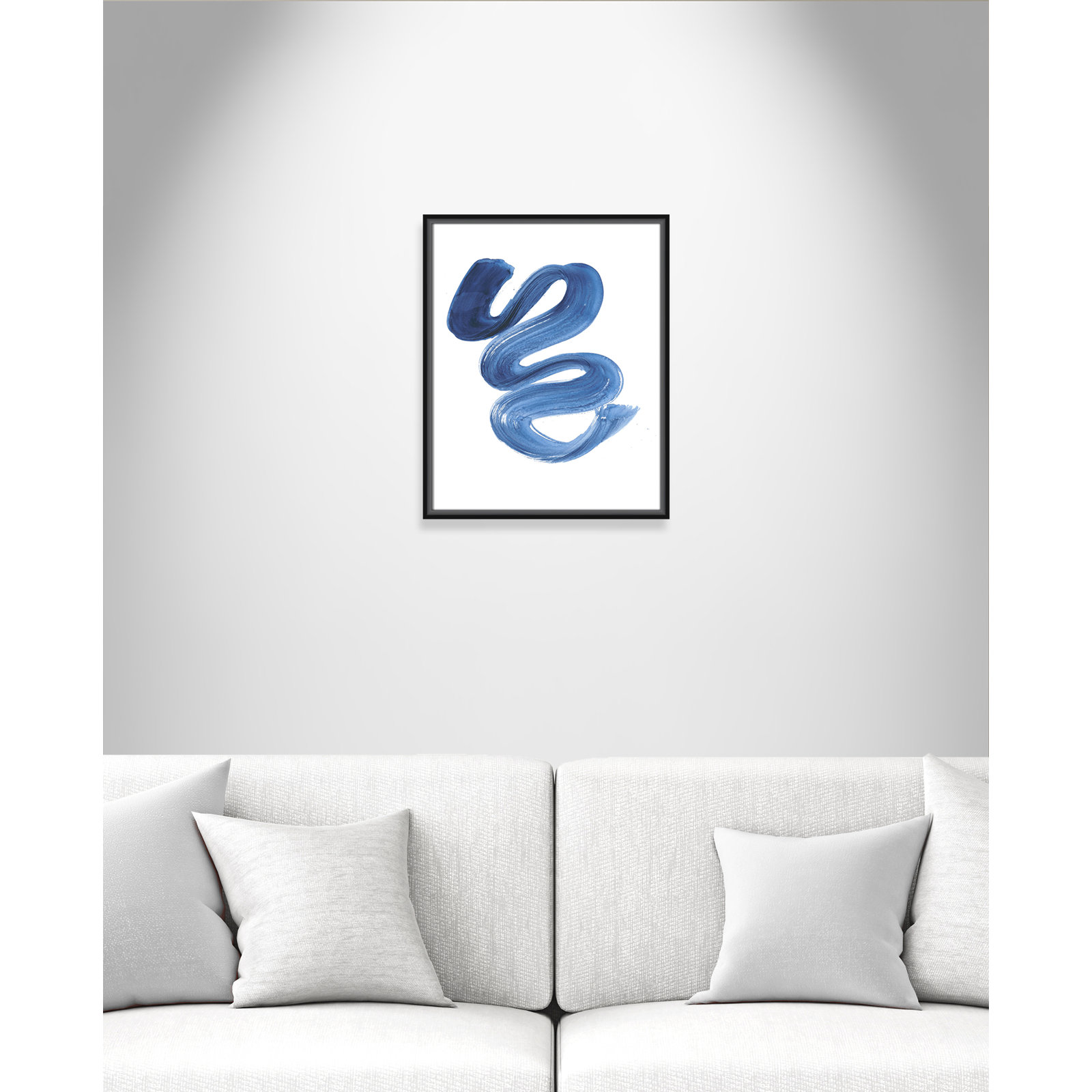 Coppola "Slinky Indigo II" Print by Filippo Ioco, 21.5" H x 17.5" W x 2" D, Black Framed Canvas