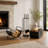 Modern 3‑Piece Fireplace Accessory Set with Log Rack, Firewood Storage Bucket and Complete Fireplace Tools for Home Hearth-1374429488
