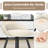  25'' Upholstered Bar Stools Set of 2 w/ Footrest Backrest & Metal Frame Beige-83886993