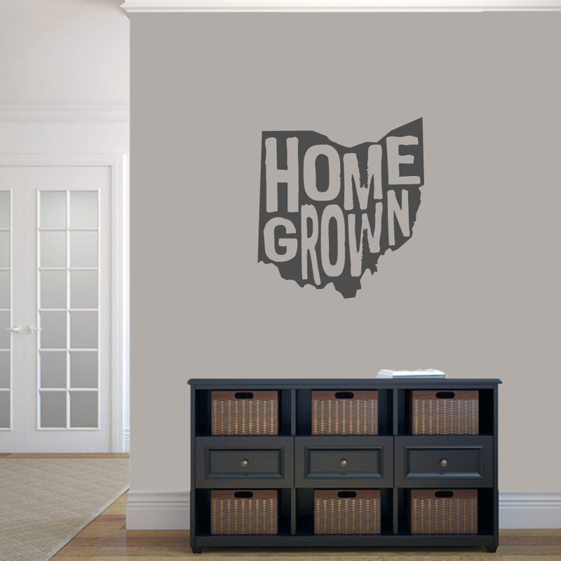Décalcomanie murale ohio maison, Gris foncé