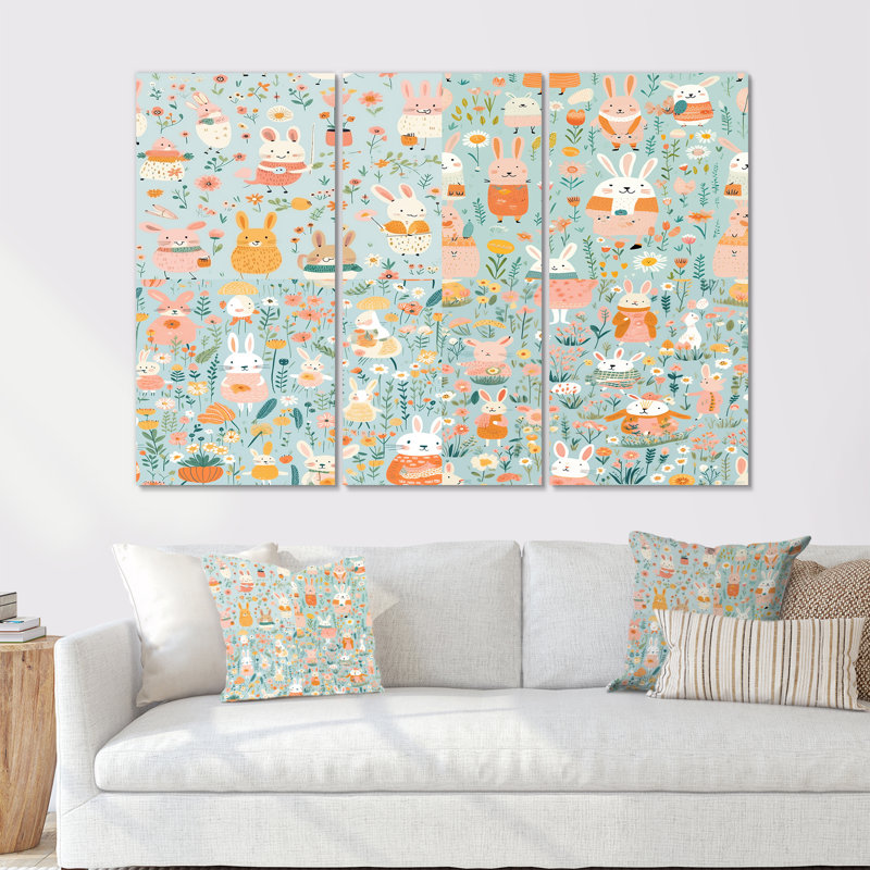 Kiruthik - Children Wall Art Print Set, Wrapped Canvas, 32" H x 48" W x 1" D