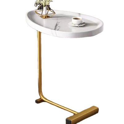 Side Table With Quality Top - Smooth And 11.5 In Width White Fits Under Furniture Easily 17.48 Depth