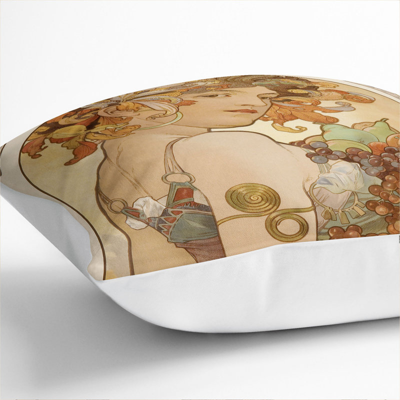 Square Cushion, 40cm H x 40cm W x 15cm D, White