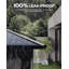 Pavillon de jardin 12 po x 20 pi, structure en aluminium, toit double en polycarbonate, avec filet et rideaux