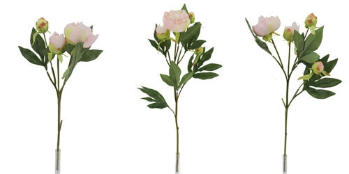 Artificial Light Pink Peony Stems