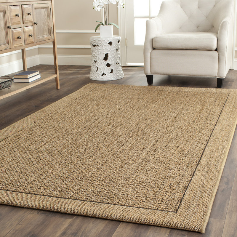 Tapis à motif géométrique en sisal et en jacquard Grampian Beach, Rectangle 6 pi x 9 pi