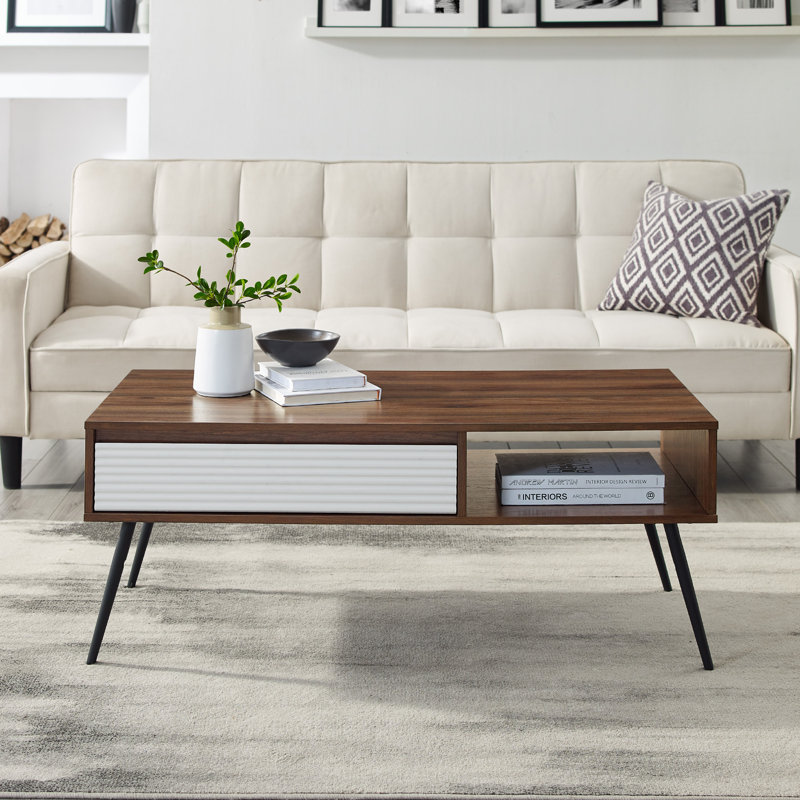 Lodd 1-Drawer Coffee Table, Dark Walnut