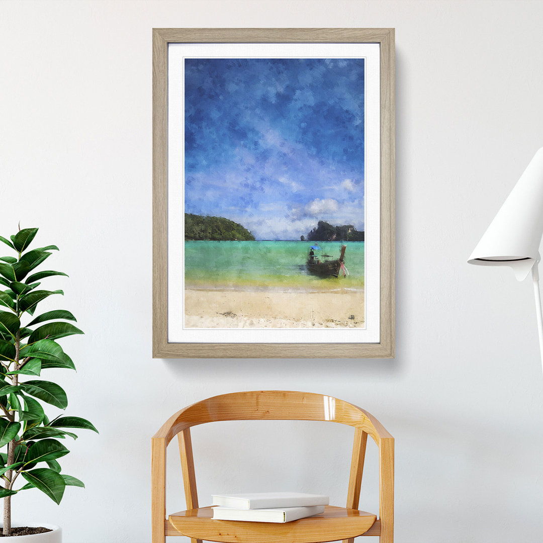 Longtail Boat in Thailand - Picture Frame Graphic Art