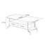 Table basse minimaliste en bois massif rétro